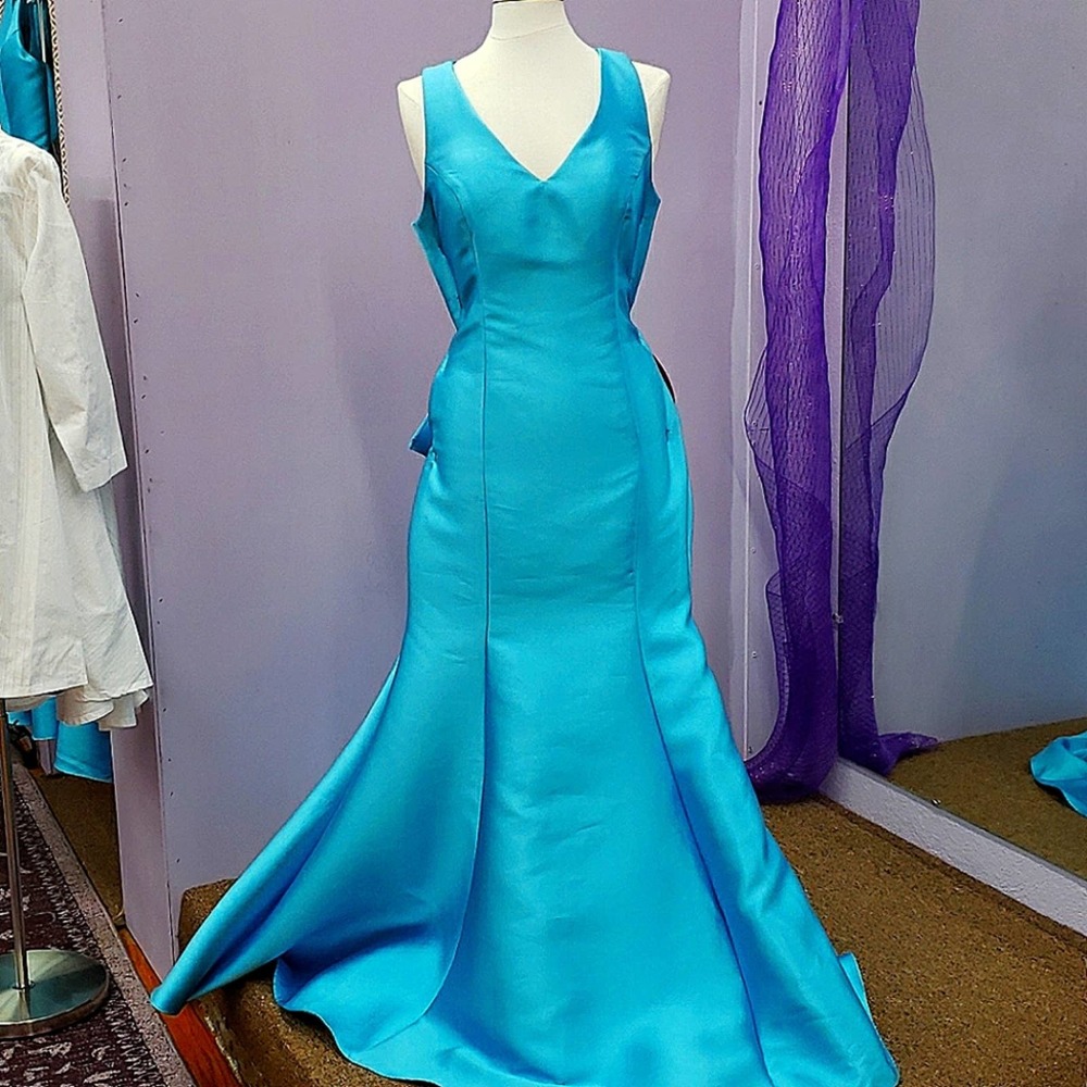 Copied -  Cindy  Collection Turquoise Formal Dress